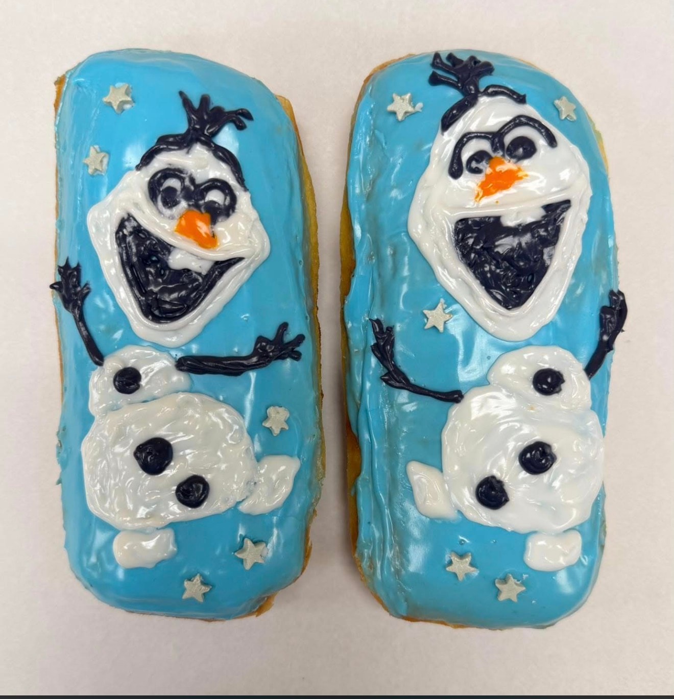 Frozen theme custom donuts