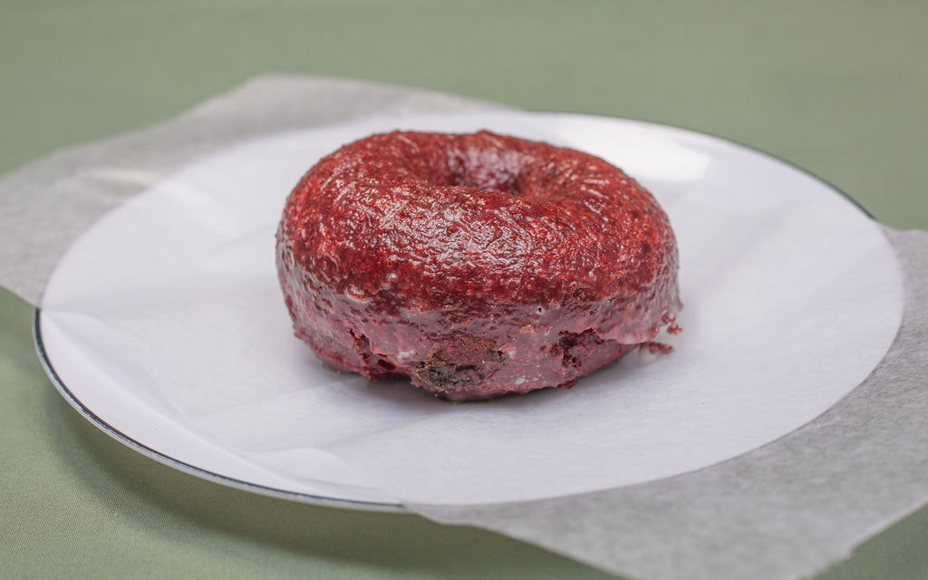 Red velvet cake donut